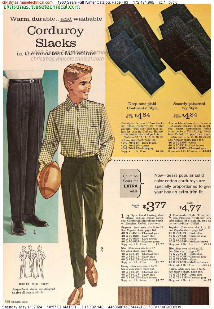 1963 Sears Fall Winter Catalog, Page 463