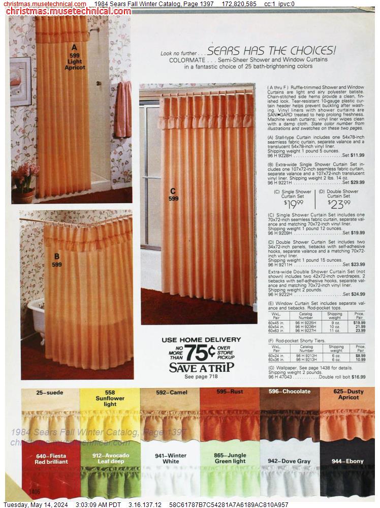 1984 Sears Fall Winter Catalog, Page 1397
