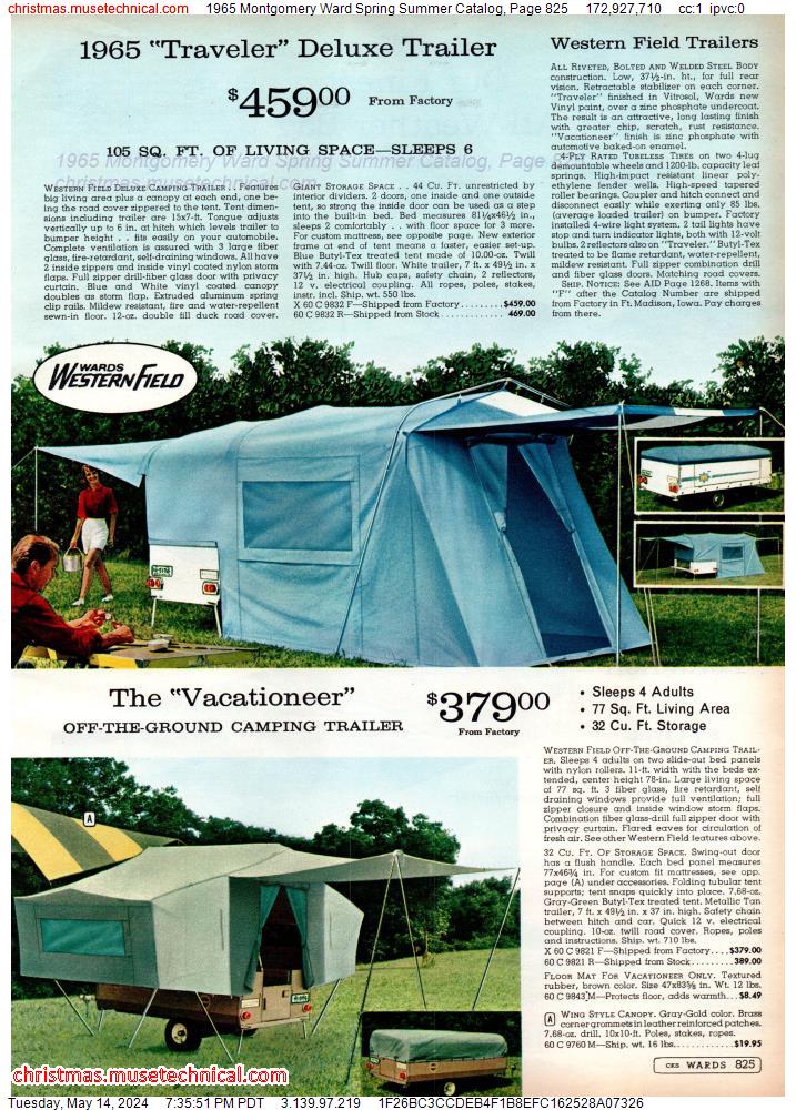 1965 Montgomery Ward Spring Summer Catalog, Page 825