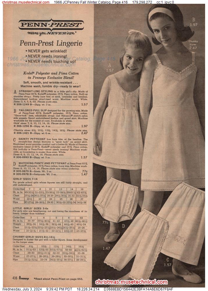 1966 JCPenney Fall Winter Catalog, Page 416