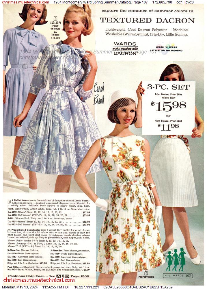 1964 Montgomery Ward Spring Summer Catalog, Page 107