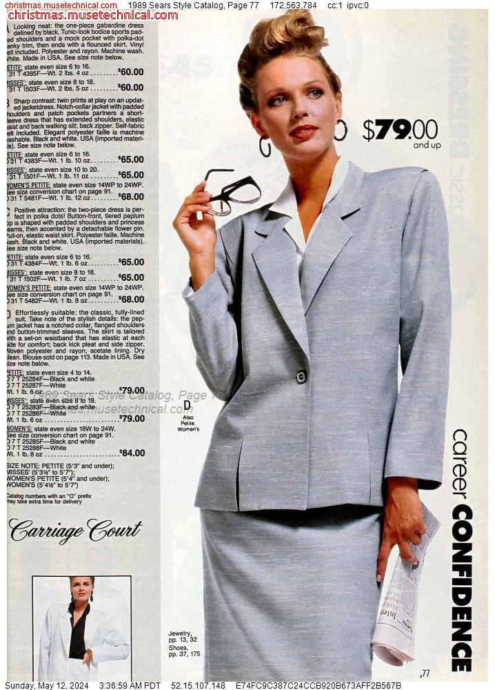 1989 Sears Style Catalog, Page 77
