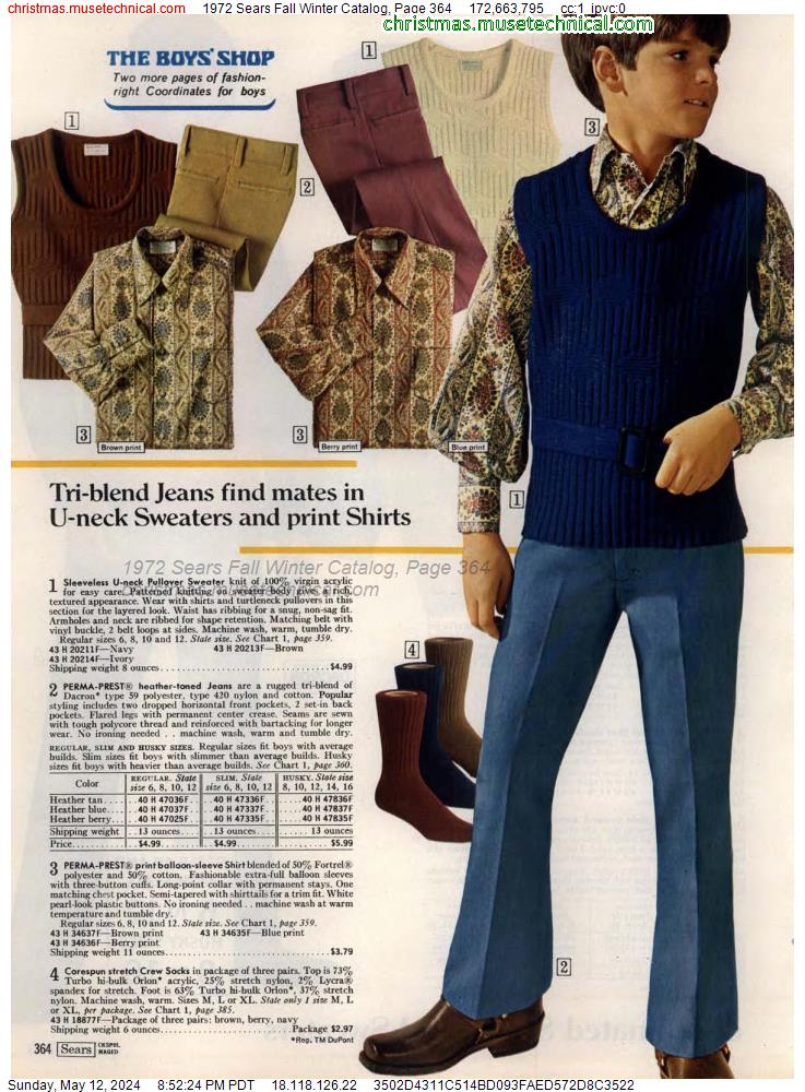 1972 Sears Fall Winter Catalog, Page 364