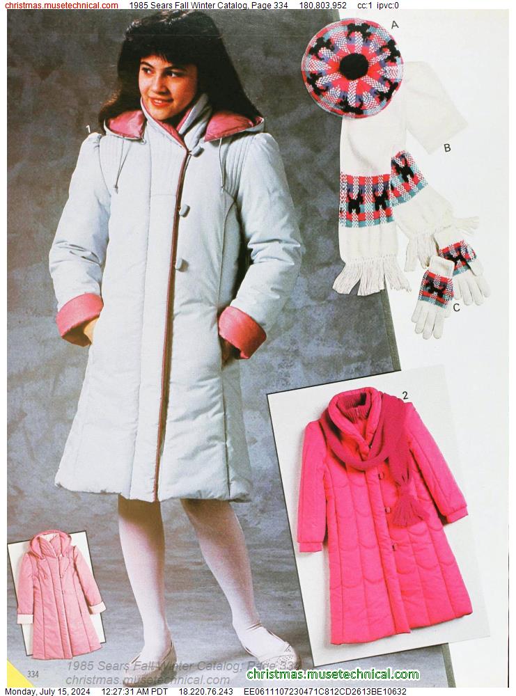 1985 Sears Fall Winter Catalog, Page 334