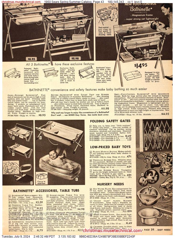 1950 Sears Spring Summer Catalog, Page 43
