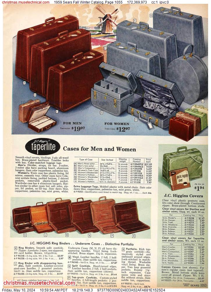 1959 Sears Fall Winter Catalog, Page 1055
