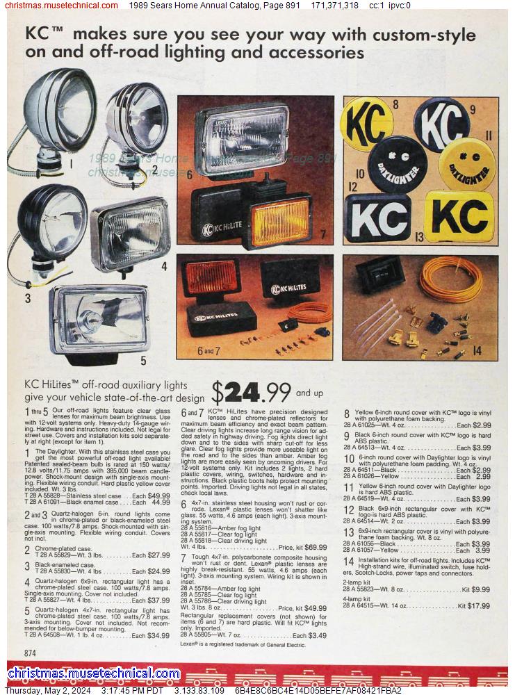 1989 Sears Home Annual Catalog, Page 891