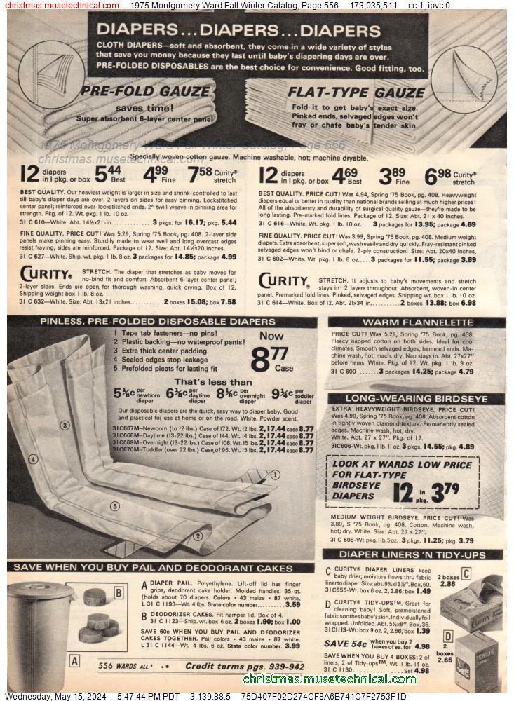 1975 Montgomery Ward Fall Winter Catalog, Page 556