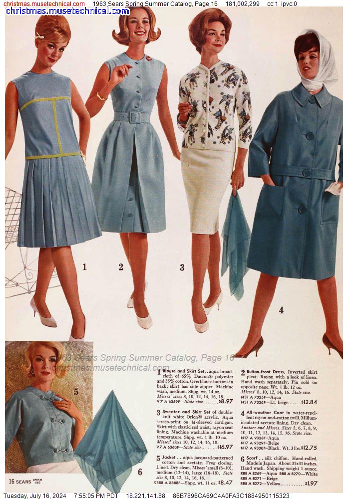 1963 Sears Spring Summer Catalog, Page 16