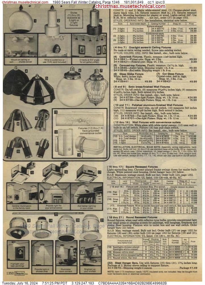 1980 Sears Fall Winter Catalog, Page 1346