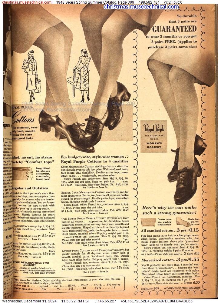 1948 Sears Spring Summer Catalog, Page 309