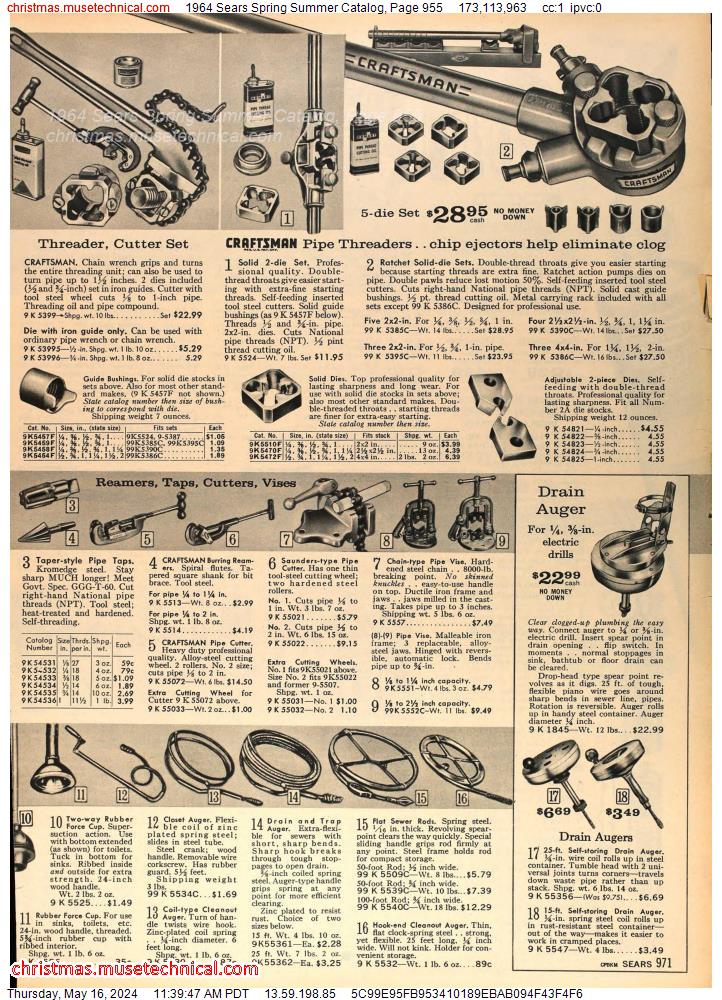 1964 Sears Spring Summer Catalog, Page 955
