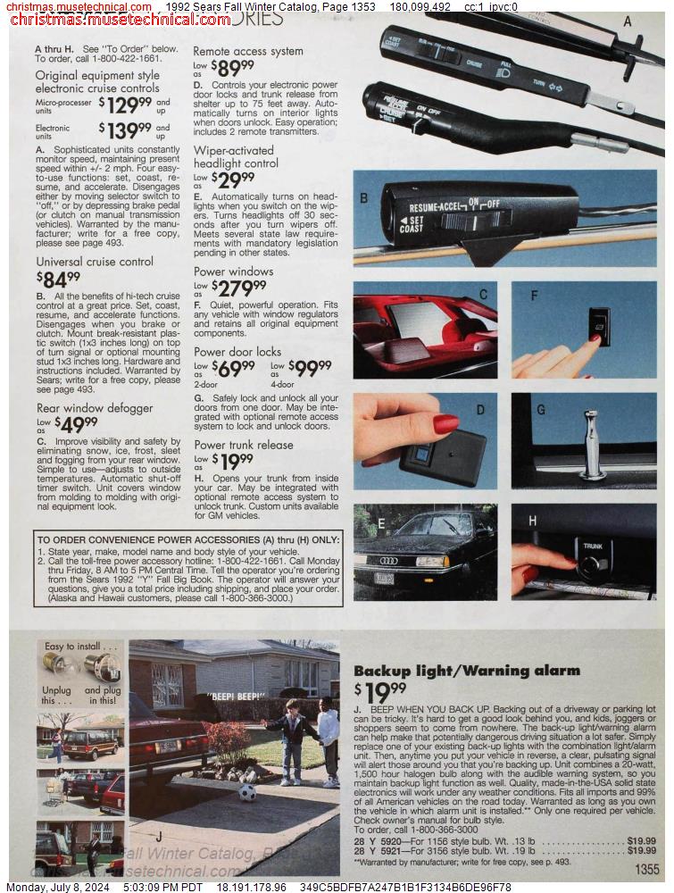 1992 Sears Fall Winter Catalog, Page 1353