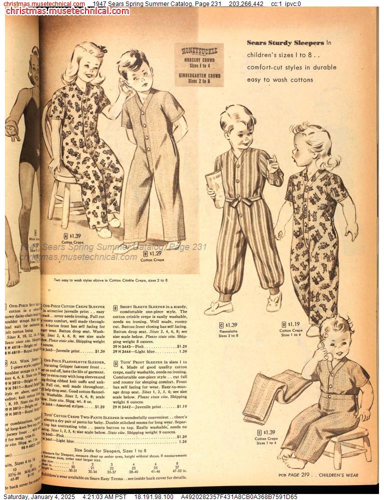 1947 Sears Spring Summer Catalog, Page 231