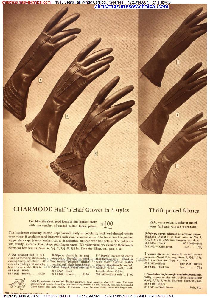 1943 Sears Fall Winter Catalog, Page 144