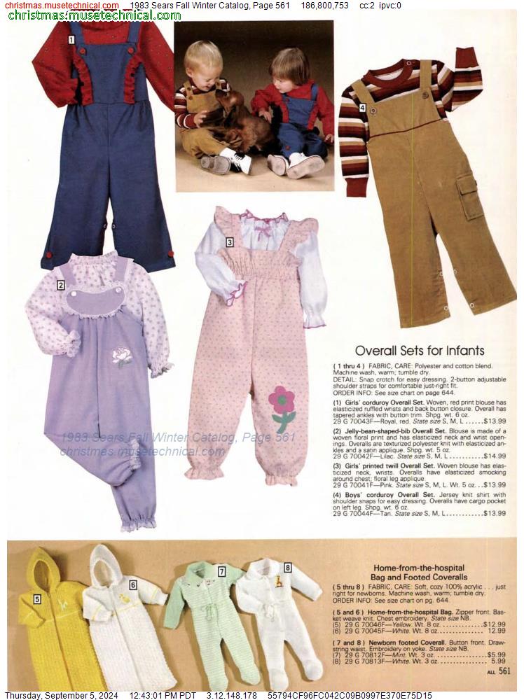 1983 Sears Fall Winter Catalog, Page 561