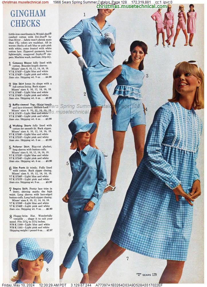 1966 Sears Spring Summer Catalog, Page 128