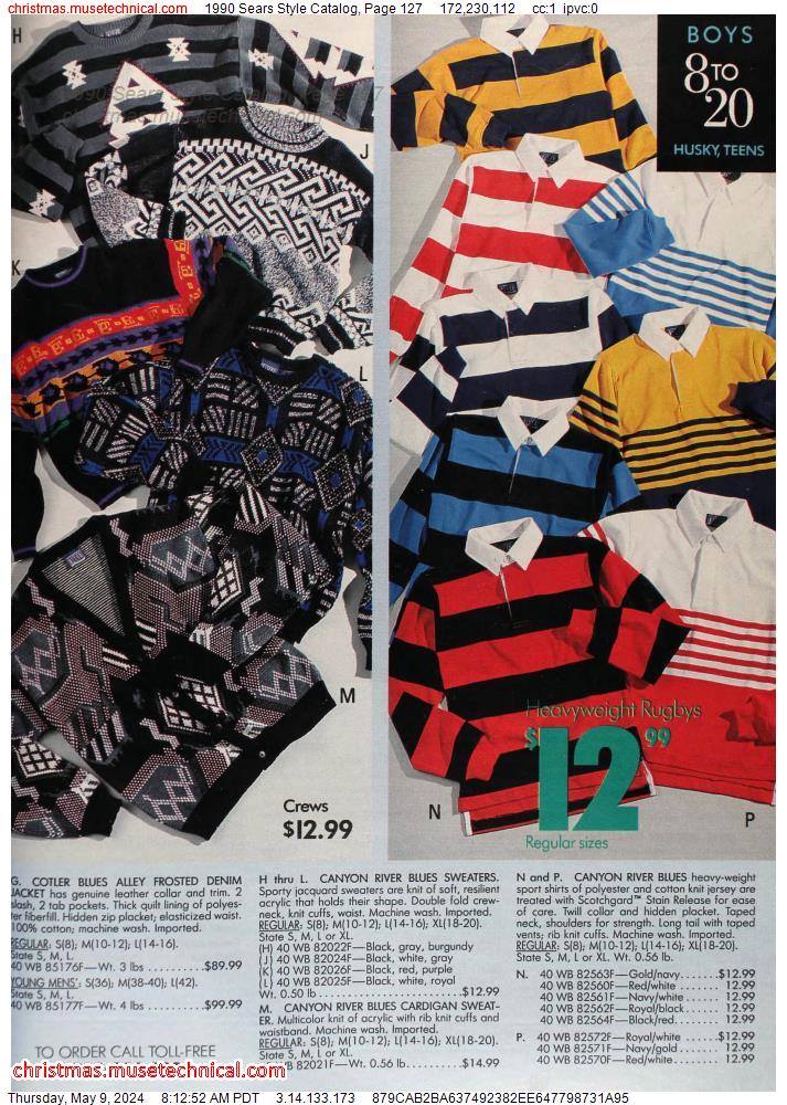 1990 Sears Style Catalog, Page 127