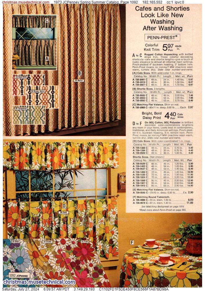 1973 JCPenney Spring Summer Catalog, Page 1092