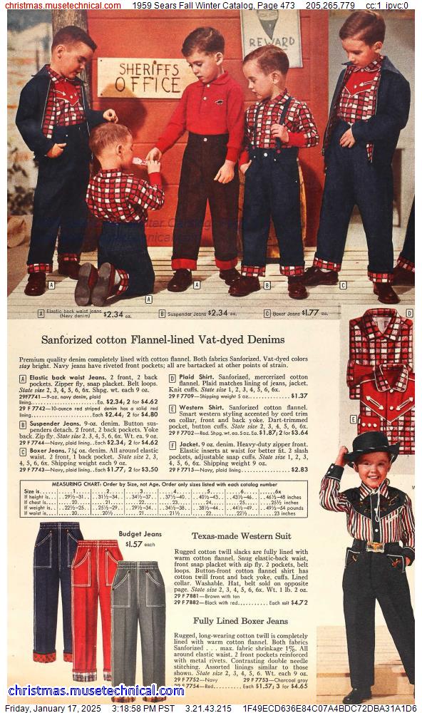 1959 Sears Fall Winter Catalog, Page 473