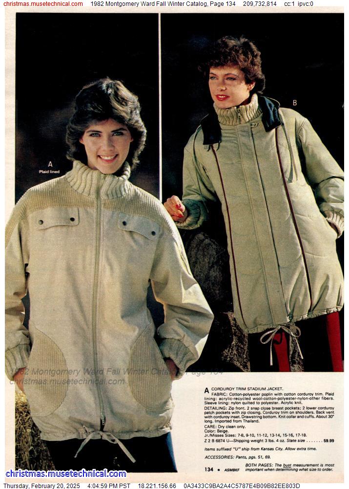 1982 Montgomery Ward Fall Winter Catalog, Page 134