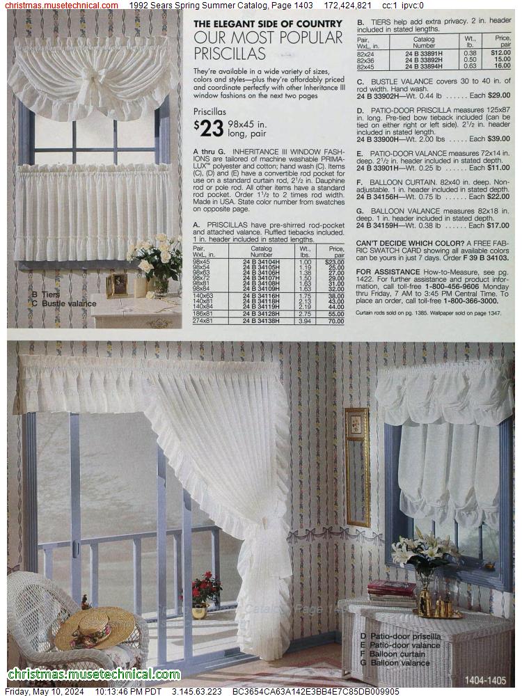 1992 Sears Spring Summer Catalog, Page 1403