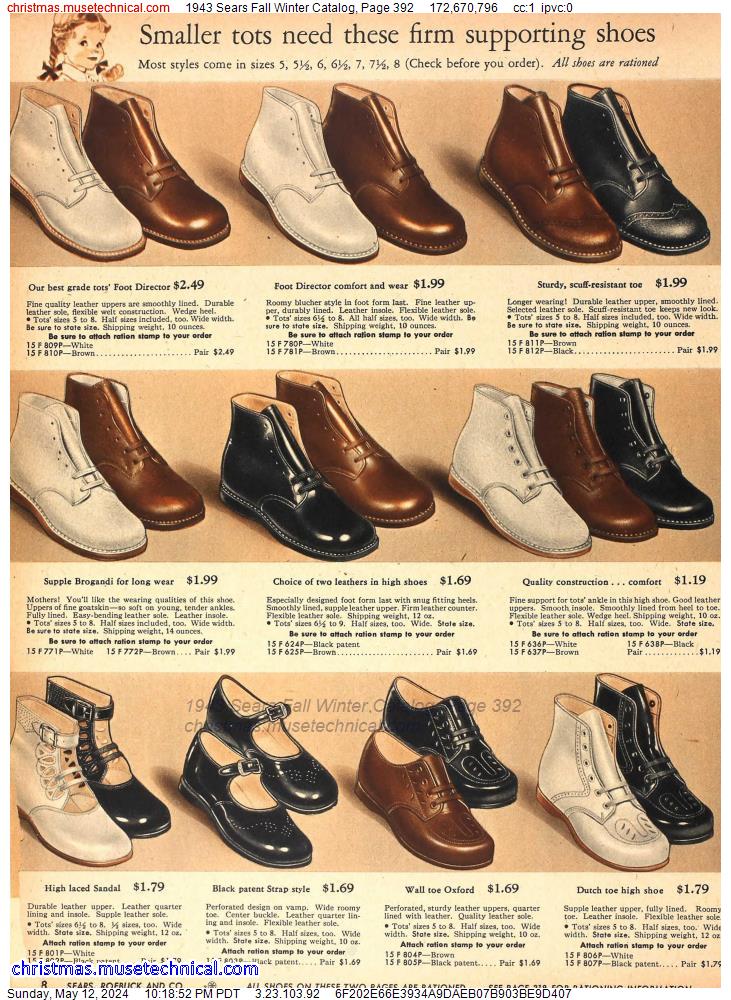 1943 Sears Fall Winter Catalog, Page 392