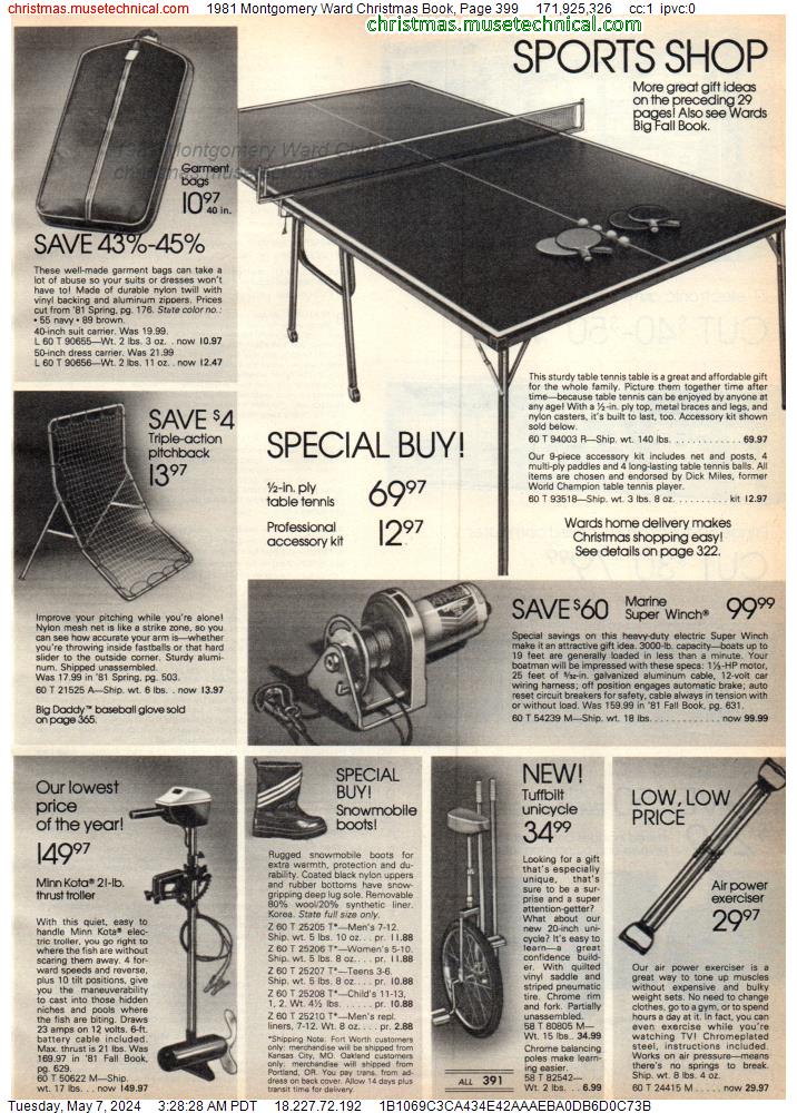 1981 Montgomery Ward Christmas Book, Page 399