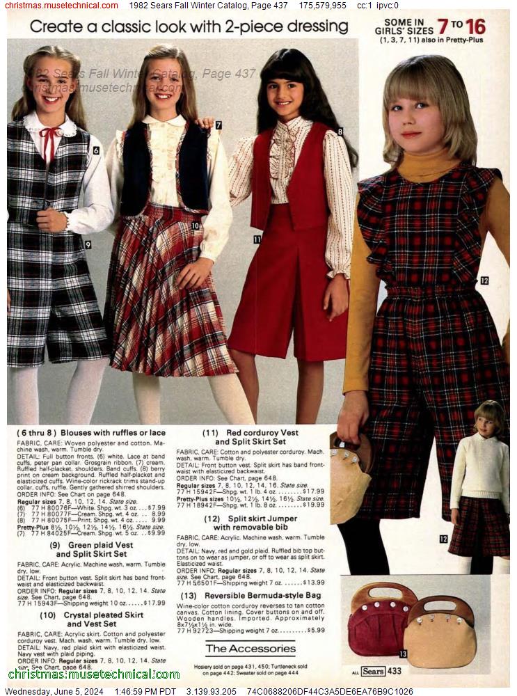 1982 Sears Fall Winter Catalog, Page 437