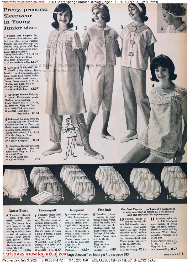 1963 Sears Spring Summer Catalog, Page 107