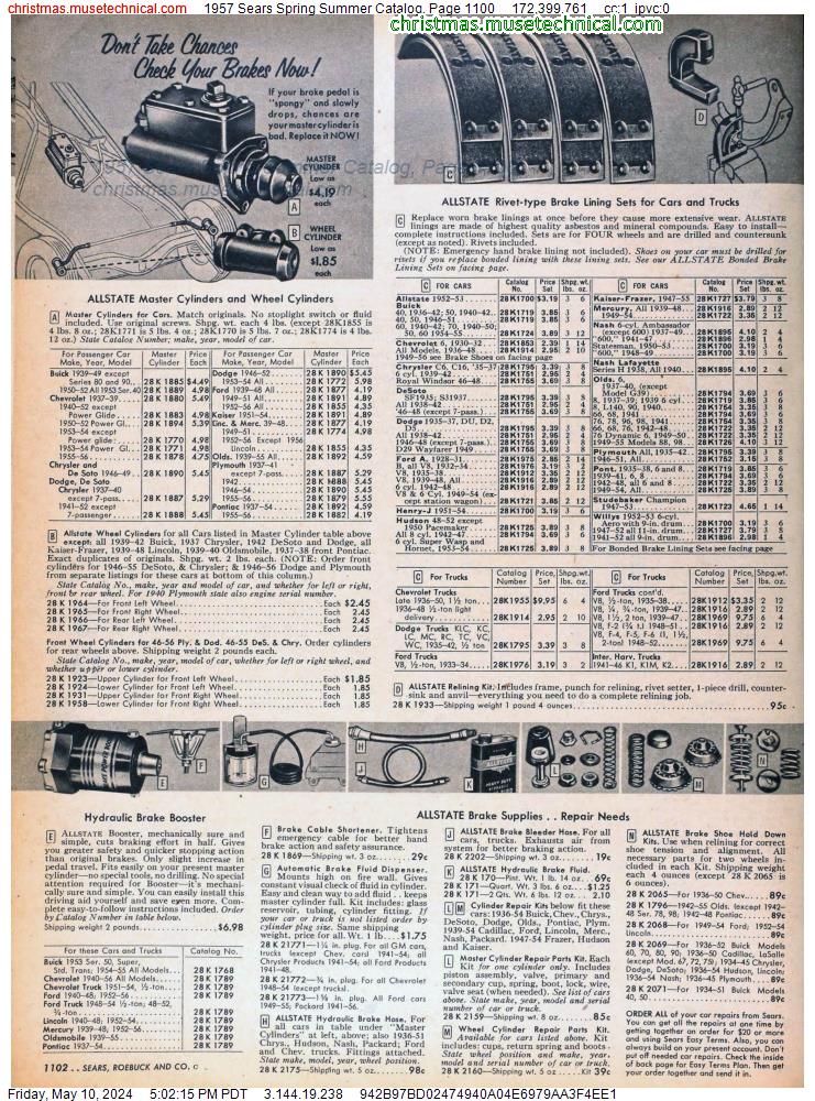1957 Sears Spring Summer Catalog, Page 1100