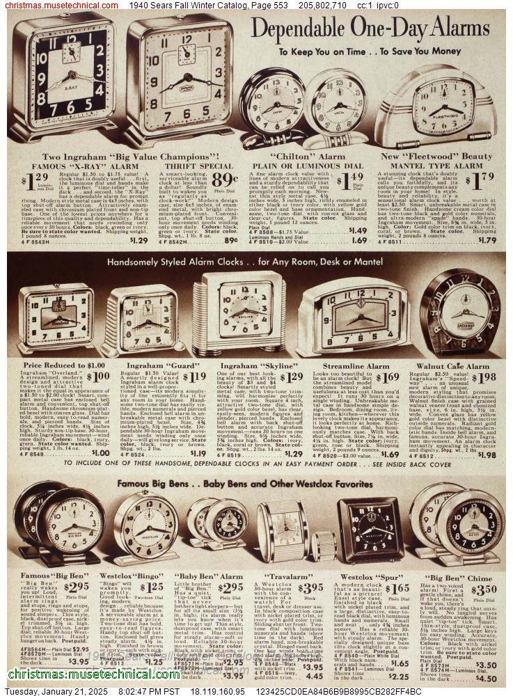 1940 Sears Fall Winter Catalog, Page 553