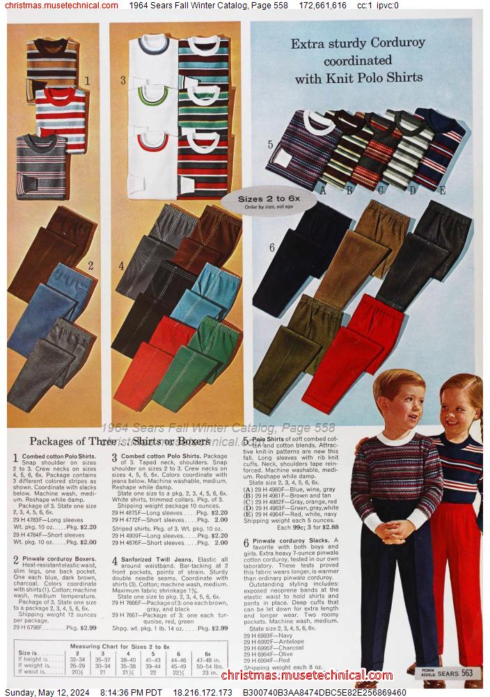 1964 Sears Fall Winter Catalog, Page 558