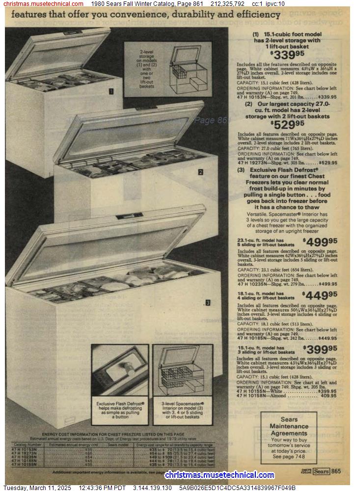 1980 Sears Fall Winter Catalog, Page 861