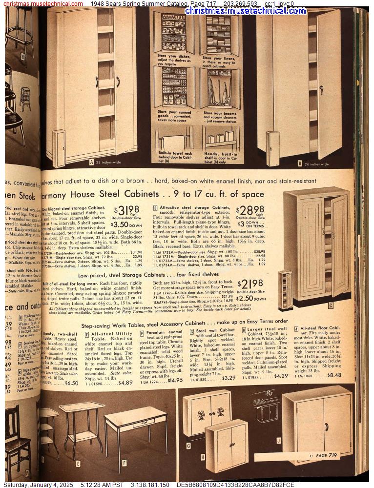 1948 Sears Spring Summer Catalog, Page 717