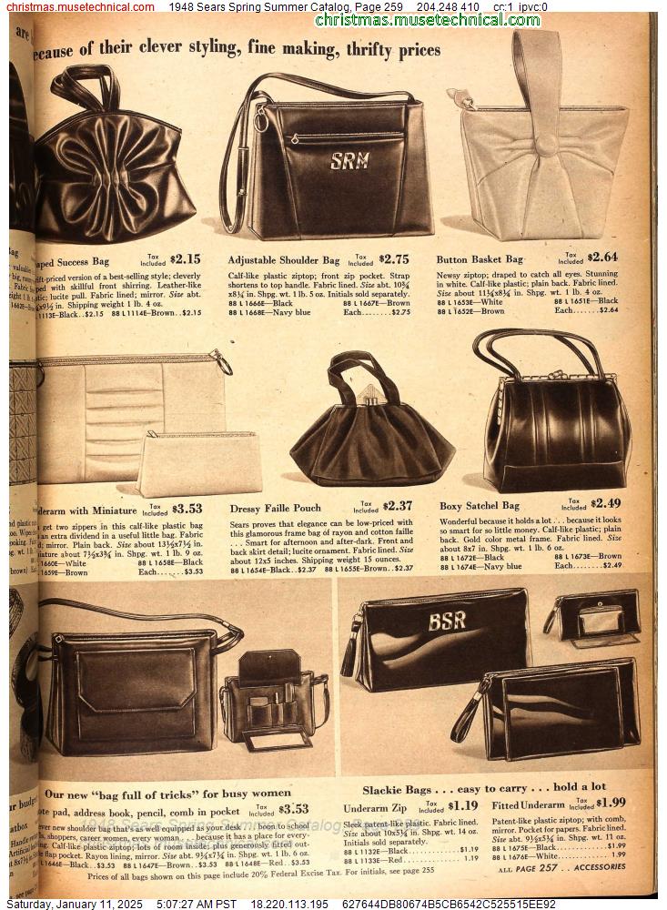 1948 Sears Spring Summer Catalog, Page 259