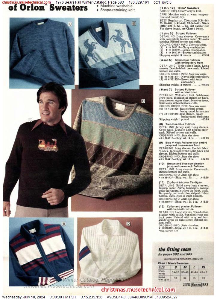 1976 Sears Fall Winter Catalog, Page 583
