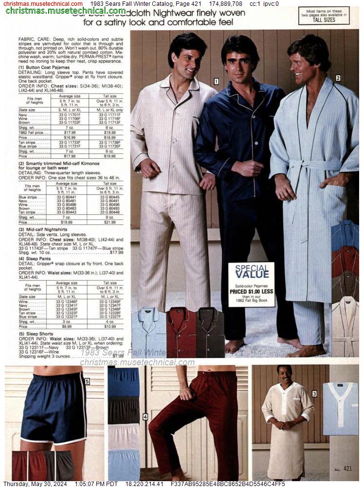 1983 Sears Fall Winter Catalog, Page 421