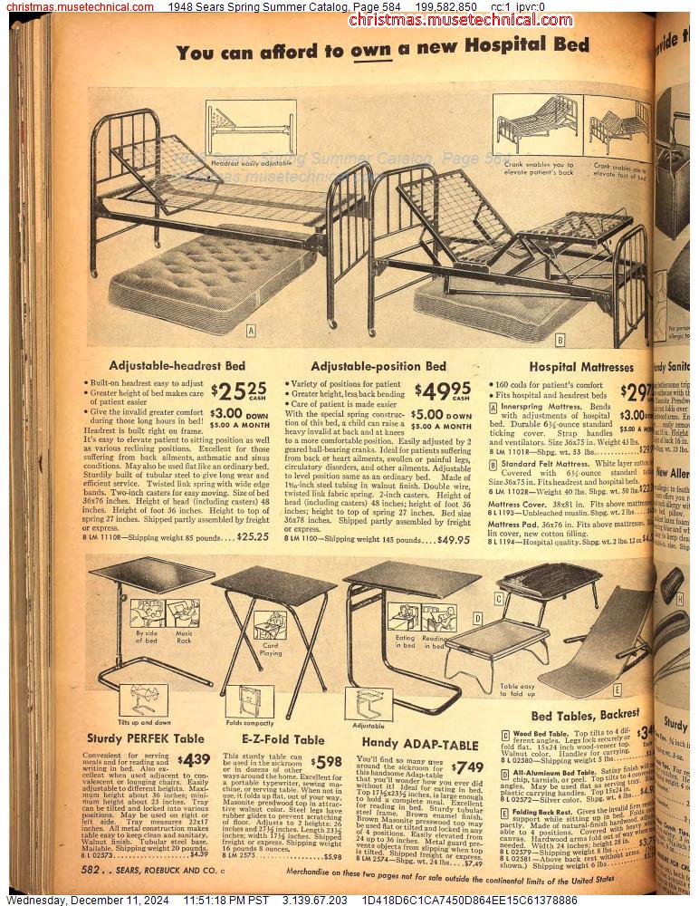 1948 Sears Spring Summer Catalog, Page 584