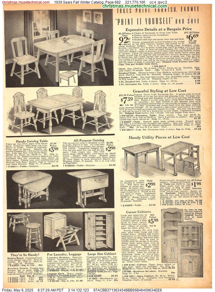 1939 Sears Fall Winter Catalog, Page 682