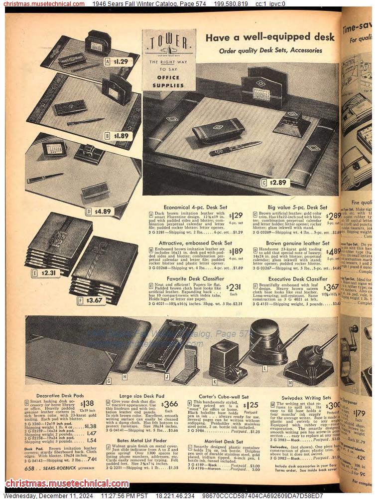 1946 Sears Fall Winter Catalog, Page 574