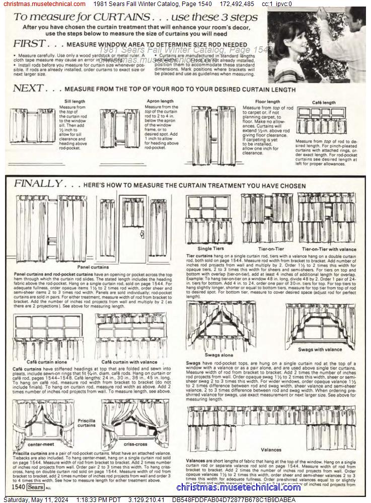 1981 Sears Fall Winter Catalog, Page 1540