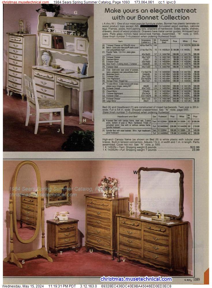1984 Sears Spring Summer Catalog, Page 1093