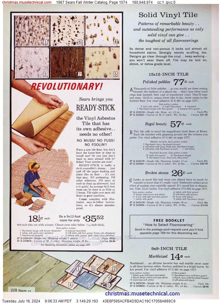 1967 Sears Fall Winter Catalog, Page 1574