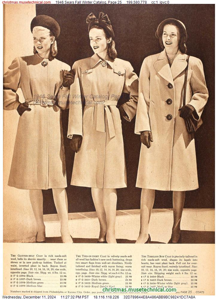 1946 Sears Fall Winter Catalog, Page 25