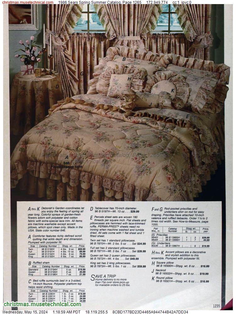 1986 Sears Spring Summer Catalog, Page 1265