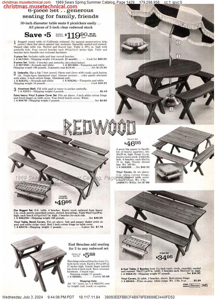 1969 Sears Spring Summer Catalog, Page 1429