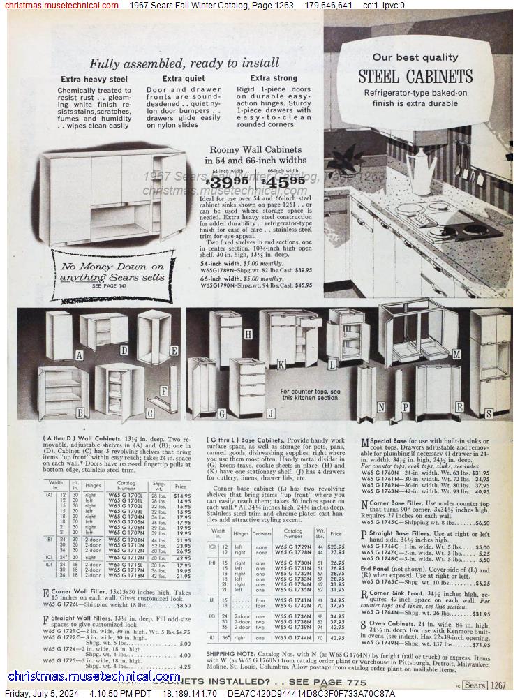1967 Sears Fall Winter Catalog, Page 1263