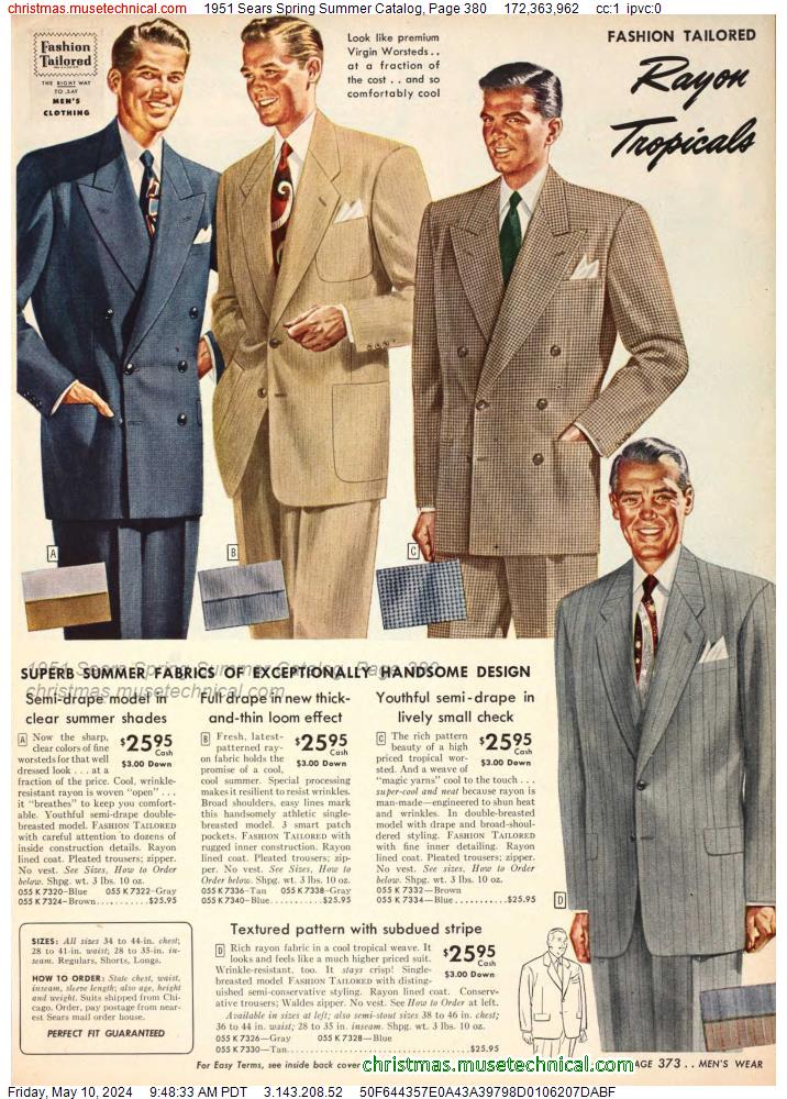 1951 Sears Spring Summer Catalog, Page 380