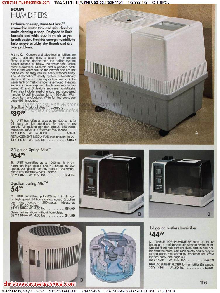 1992 Sears Fall Winter Catalog, Page 1151